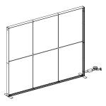 EMBLEM LED-Tenter Frame Modul 300 x 250 cm 2 horizontal profiles, in two roll bags 