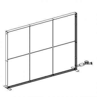 LED-Spannrahmenmodule 300 x 225 cm 2 Horizontales Profil, in 2 Rolltaschen 