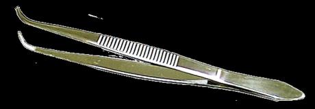 EMBLEM Tweezer, rounded lenght 125mm 