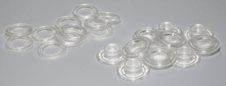 plastic grommets for Easy Airpress cristal clear 12mm  long neck 